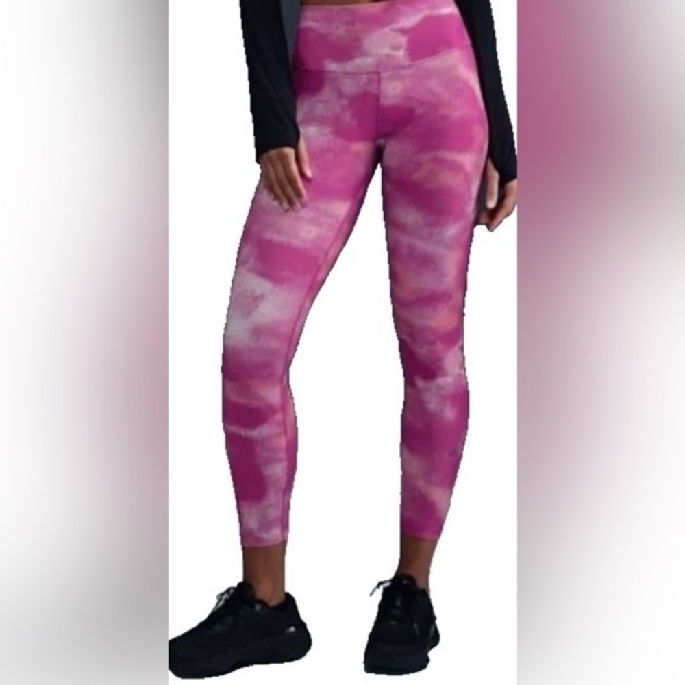 New large Nike One Women's High-Waisted 7/8 Printed Leggings Gym Pants, Size L